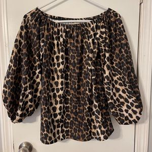 Cheetah Puff Sleeve Blouse